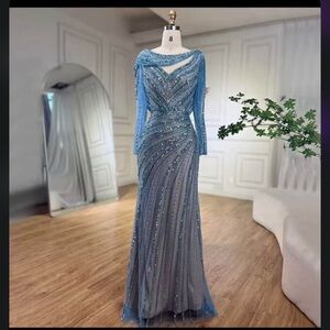 Elegant Blue Evening Gown